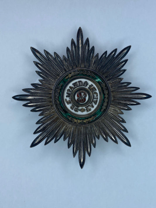 RUSSIA IMPERIAL ORDER OF Saint Stanislaus I CLASS BREAST STAR. MADE BY KEIBEL