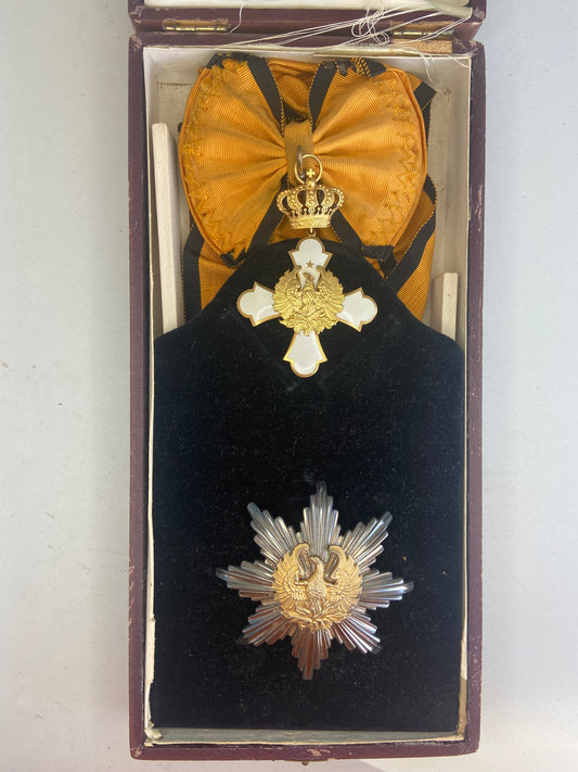Greece Order of the Phoenix Grand Cross Badge, Sash & Breast Star. Type 2.