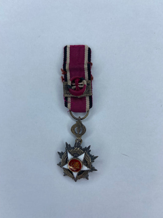 EGYPT ORDER OF THE INDEPENDENCE GRAND OFFICER GRADE MINIATURE. SILVER/MARKED. RARE!