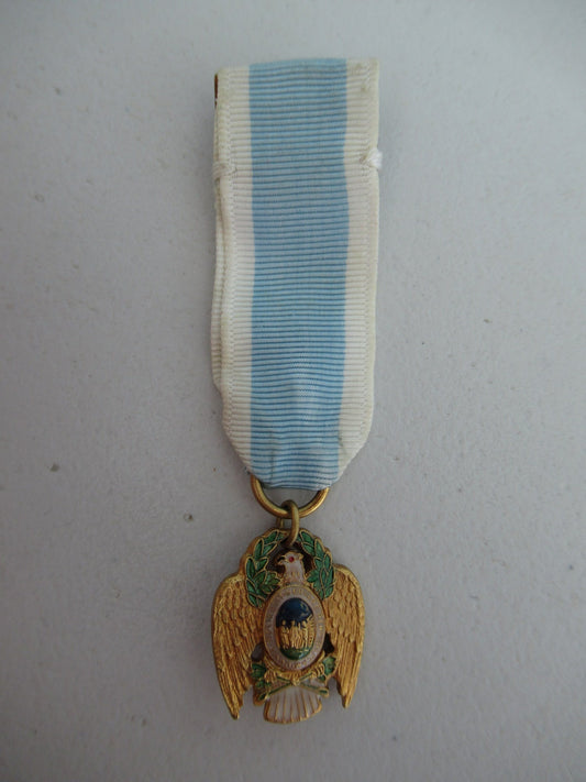 USA SOCIETY OF CINCINNATI BADGE MEDAL. MINIATURE MEDAL. MADE IN GOLD FILLED. MARKED. RARE!!