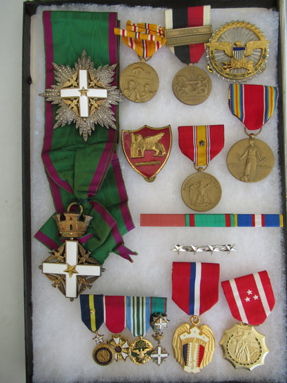 USA GROUP OF MEDALS DOCUMENTS BELONGING TO ADMIRAL RICHARD G COLBERT.