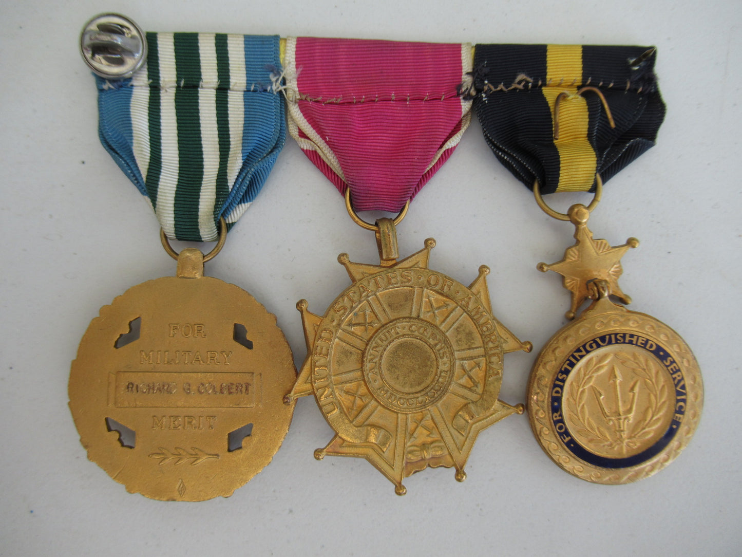 USA GROUP OF MEDALS DOCUMENTS BELONGING TO ADMIRAL RICHARD G COLBERT.