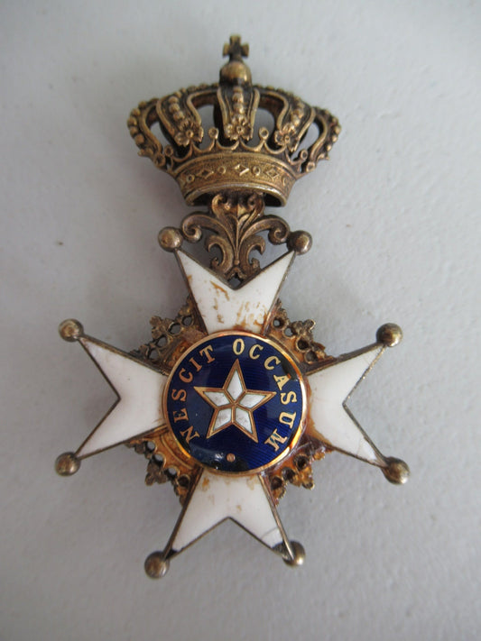 Sweden Order Of The North Star Knight grade. Silver. Some enamel damage.