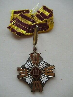 LITHUANIA ORDER OF THE GEDIMUS 3RD CLASS. TYPE 1, ENAMEL BOTH SIDES. R
