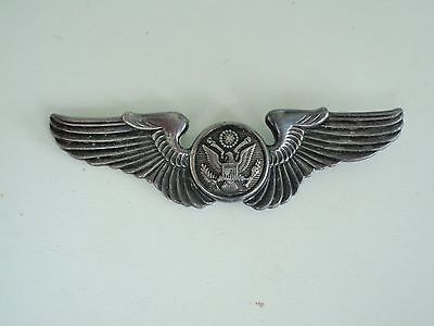 USA EARLY PILOT BADGE MEDAL. MARKED 'STERLING'. RARE VF+