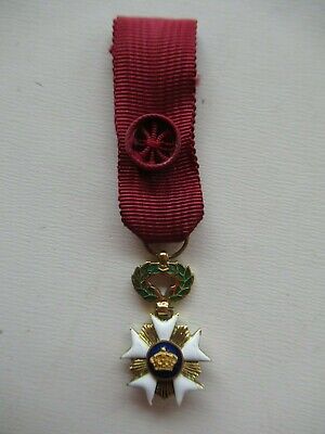 BELGIUM ORDER OF THE CROWN MINIATURE. MADE IN GOLD!  6 GRAMS. VF+