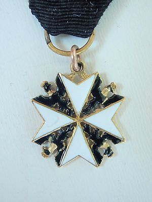 GERMANY IMPERIAL ORDER OF JOHANNITER MINIATURE. MADE IN GOLD. RARE. VF