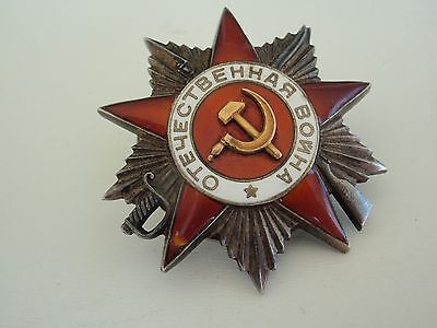 SOVIET RUSSIA ORDER OF THE PATRIOTIC WAR 2ND CASS.  TYPE 2. NUMBERED.
