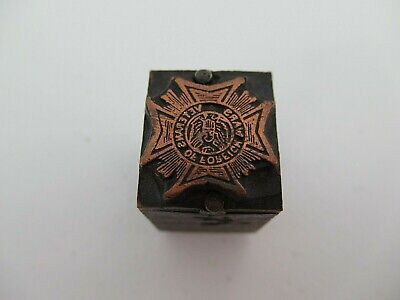 USA VETERAN OF FOREIGN WARS MEDAL PRINTING BLOCK. SMALLER STYLE.