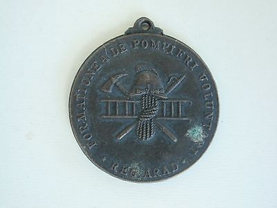 ROMANIA KINGDOM  FIRE FIGHTER MEDAL FOR SERVICE IN ARAD. NAMED & DATED