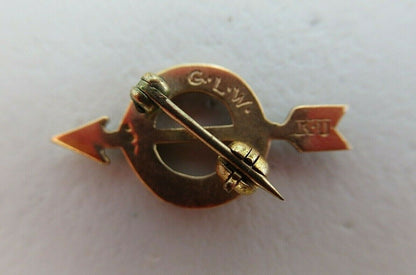 USA FRATERNITY SWEETHEART PIN N.A.U DAMES. MADE IN GOLD. NAMED. MARKED