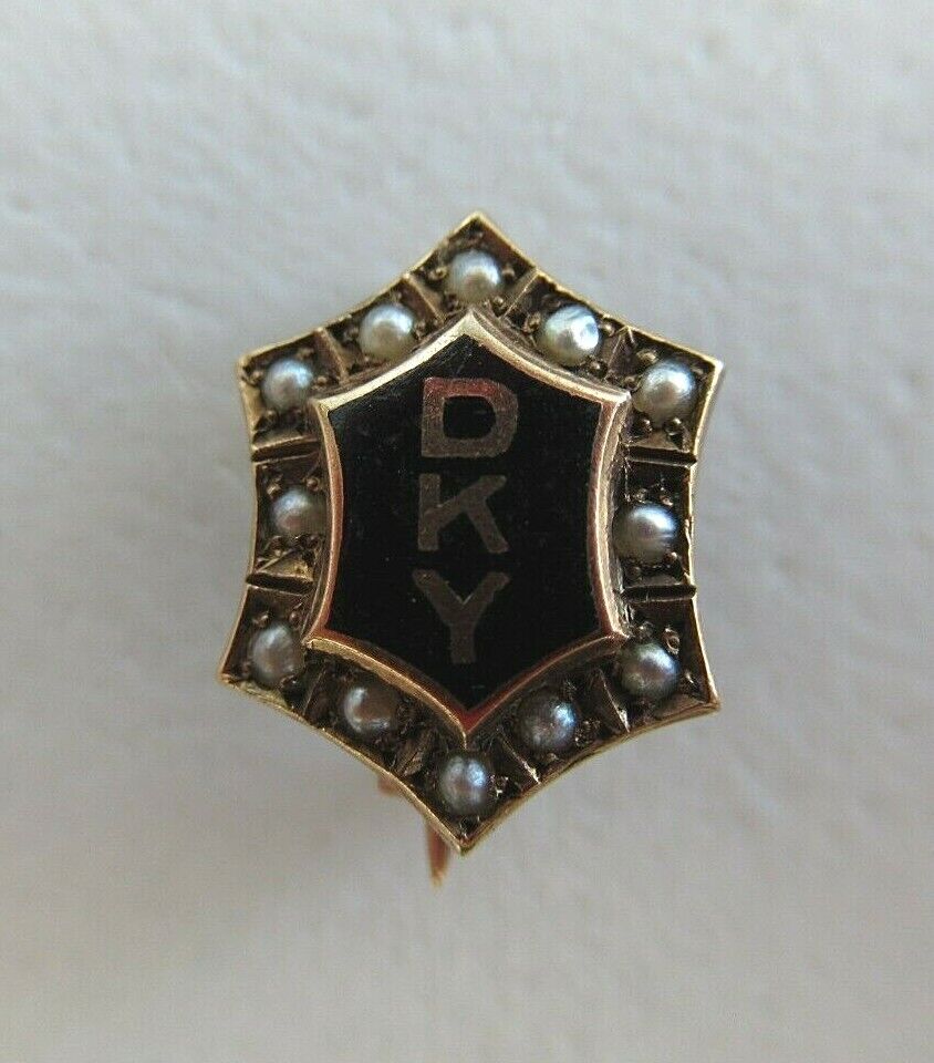 USA FRATERNITY SWEETHEART PIN 'DKY'. MADE IN GOLD. 1660