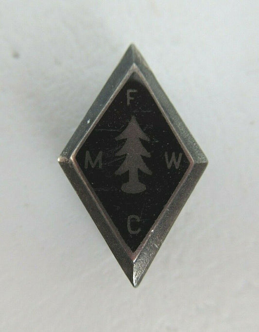 USA FRATERNITY SWEETHEART PIN M.F.W.C.. MADE IN STERLING SILVER. MARKE