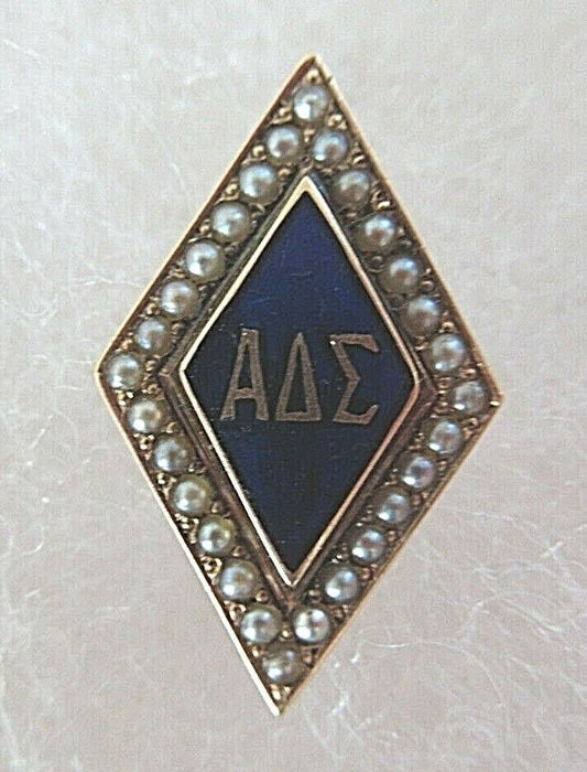 USA FRATERNITY PIN ALPHA DELTA SIGMA. MADE IN GOLD. 1907. NAMED. GAMMA