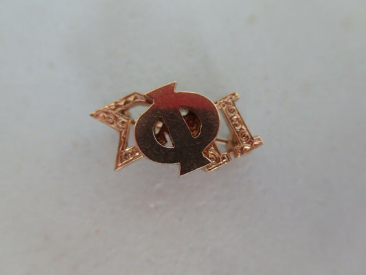 USA FRATERNITY PIN PHI SIGMA PI. MADE IN GOLD. NAMED. 877
