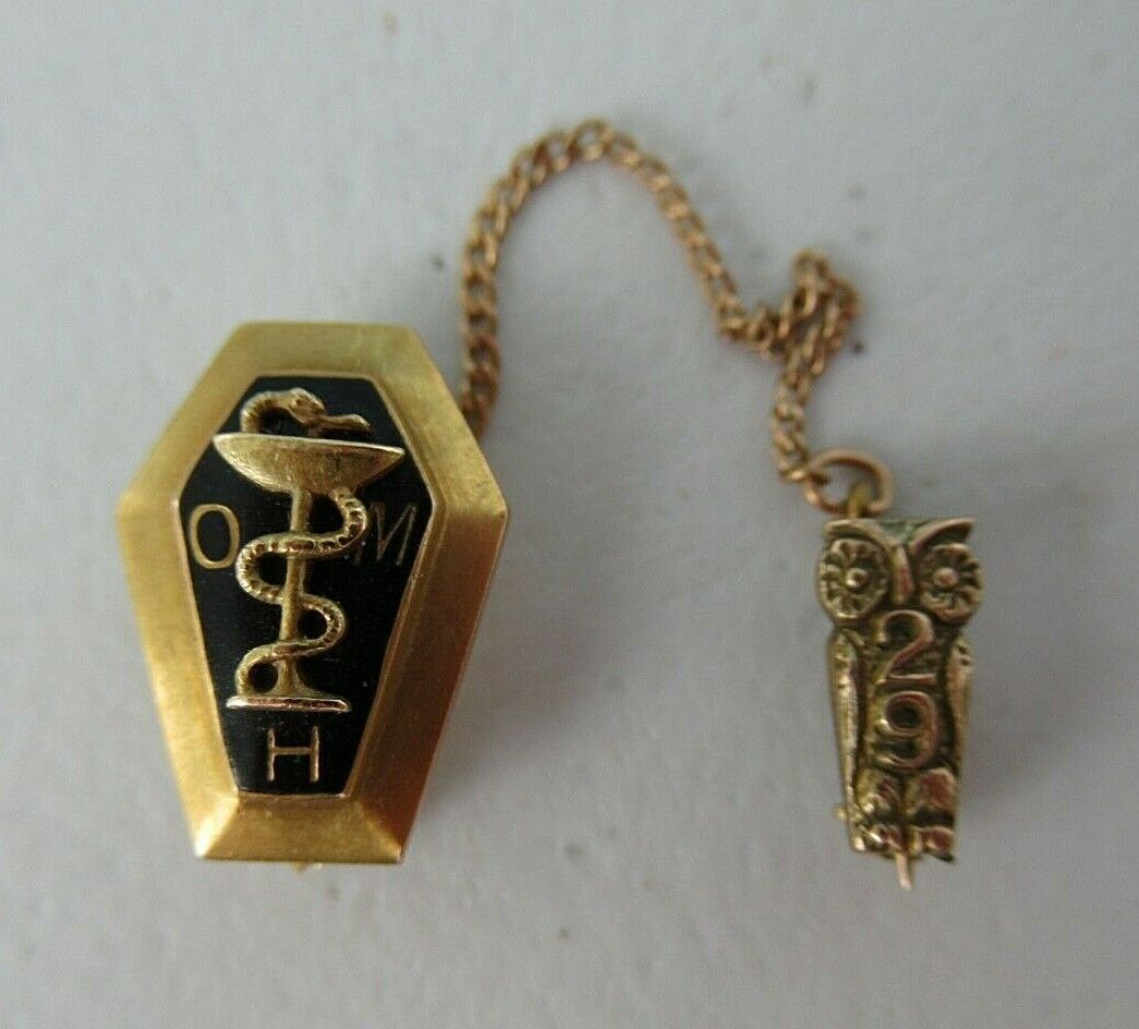 USA FRATERNITY SWEETHEART PIN OMH. MADE IN GOLD 10K. NAMED. MARKED. 16