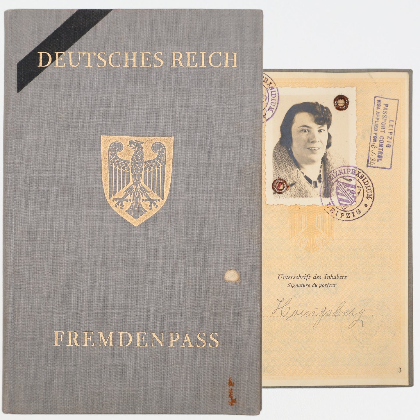 1933 German Imperial Passport for foreign citizens