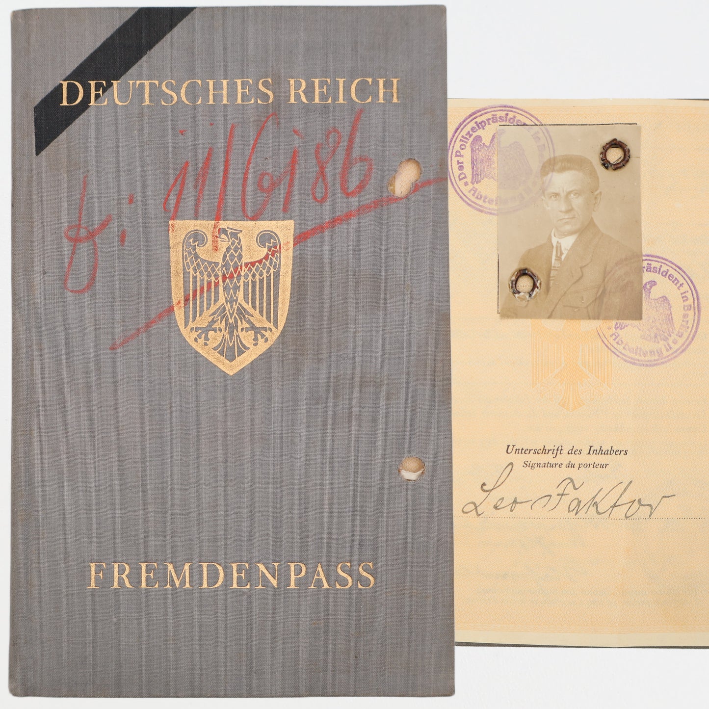 1933 German Imperial Passport for foreign citizens