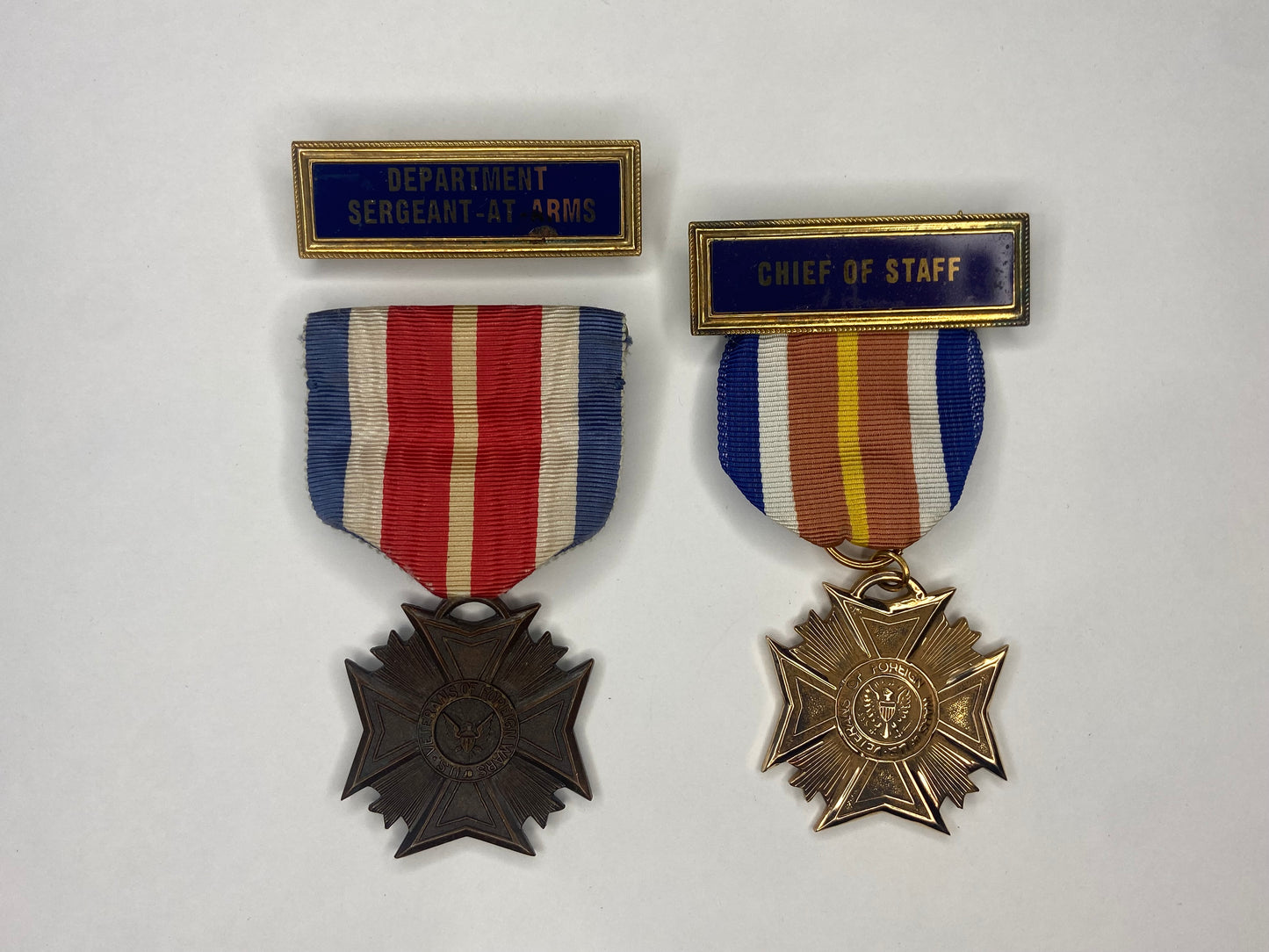 USA 2 Veterans of Foreign Wars Membership Badges