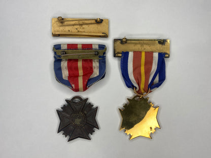 USA 2 Veterans of Foreign Wars Membership Badges