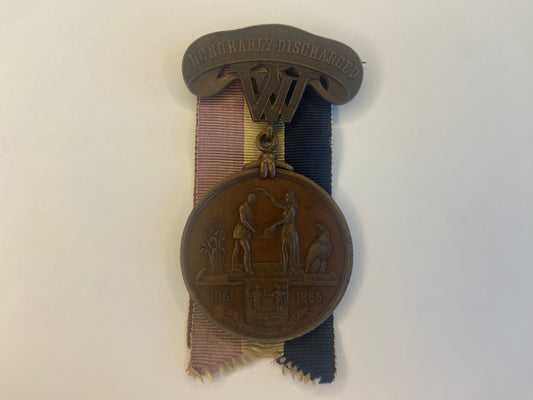 Civil War West Virginia Honorably Discharged Medal Named