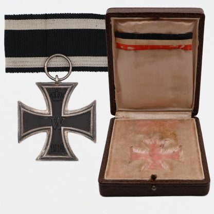 Germany WWI 1914 EK2. Cased. Iron Cross II Class