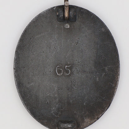 German WWII Silver Wound Badge, Maker Marked 65