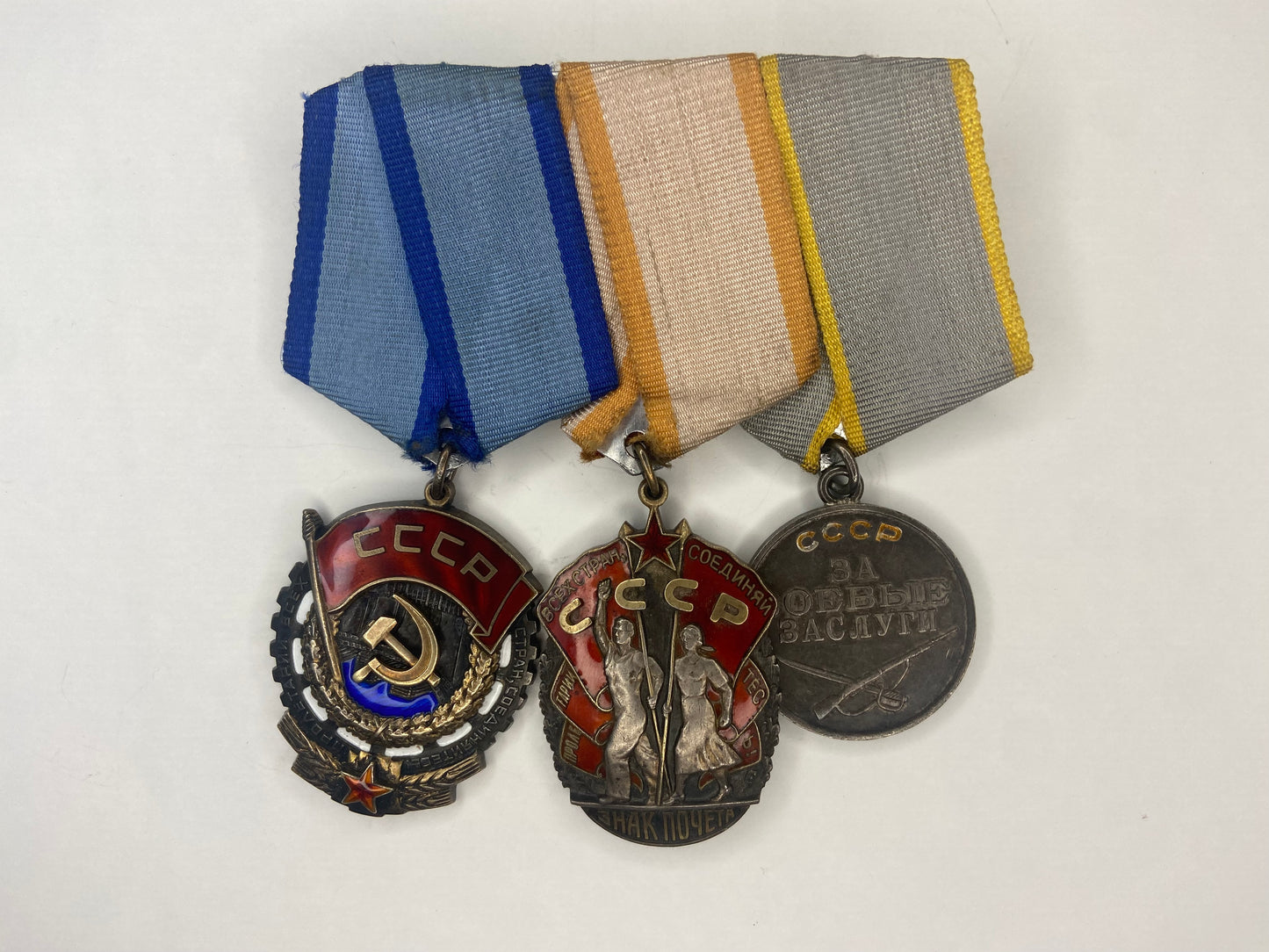 Soviet Russia Group of 3 Orders and Medals