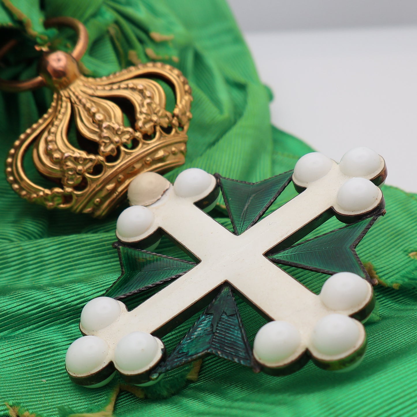 Italy Order of St. Maurice and St. Lazarus Grand Cross Badge & Sash, 18k Gold