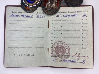 Soviet Russia Group of 3 Orders and Medals