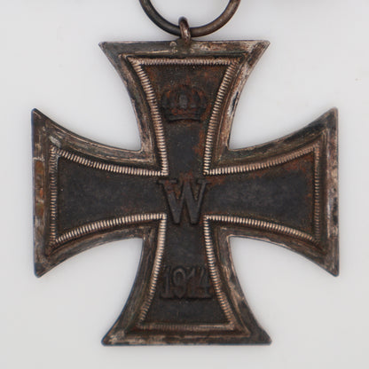 Germany WWI 1914 EK2. Maker Marked "R.W." Cased. Iron Cross II Class