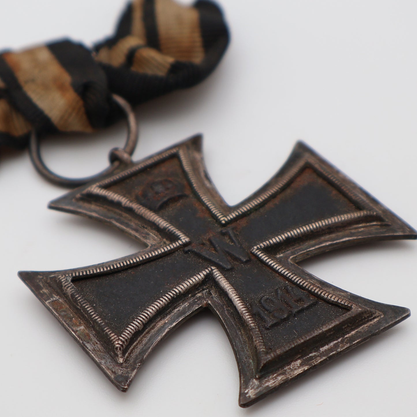 Germany WWI 1914 EK2. Maker Marked "R.W." Cased. Iron Cross II Class