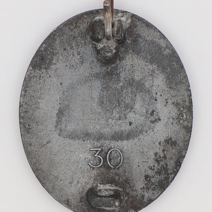 German WWII Silver Wound Badge, Maker Marked 30