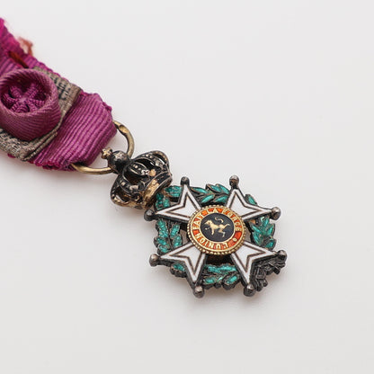 Belgium Order of Leopold Grand Officer Grade Miniature Medal
