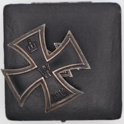 Germany WWI 1914 EK1. Hallmarked "800". Cased. Iron Cross I Class