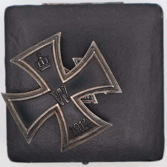 Germany WWI 1914 EK1. Hallmarked "800". Cased. Iron Cross I Class
