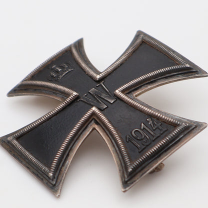 Germany WWI 1914 EK1. Hallmarked "800". Cased. Iron Cross I Class
