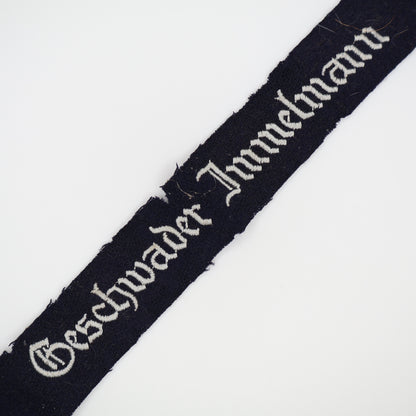 Nazi German WWII Luftwaffe Cuff Title "Geschwader Immelmann"