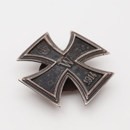 Germany Prussia 1914 EK1, Iron Cross I Class Prinzen Sized Screwback Hallmarked