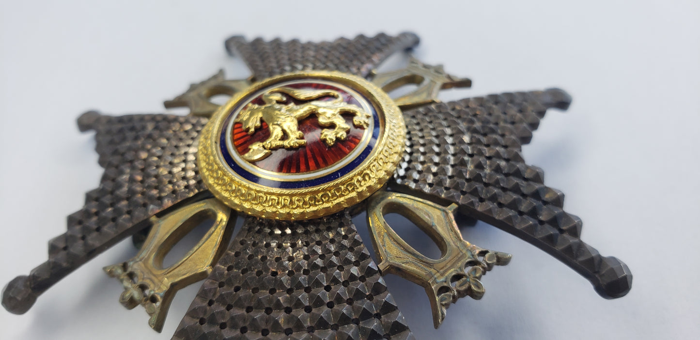 NORWAY ORDER OF St. OLAV COMMANDER BREAST STAR. MADE IN SILVER WITH GOLD CENTER. MADE BY TOSTRUP. RR!