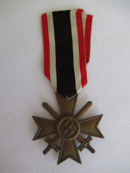 GERMANY III REICH WAR MERIT CROSS 1939 2ND CLASS WITH SWORDS. MARKED "34". 3.