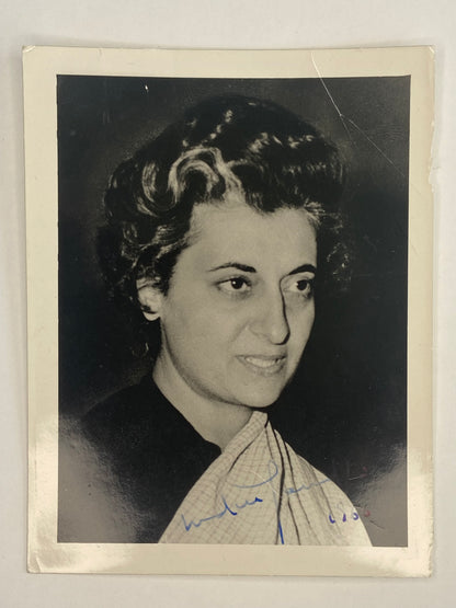 Photo signed by Prime Minister Indira Ghandi