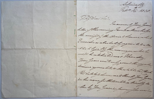 William IV, King of United Kingdom (1765-1837) Hand Signed Letter