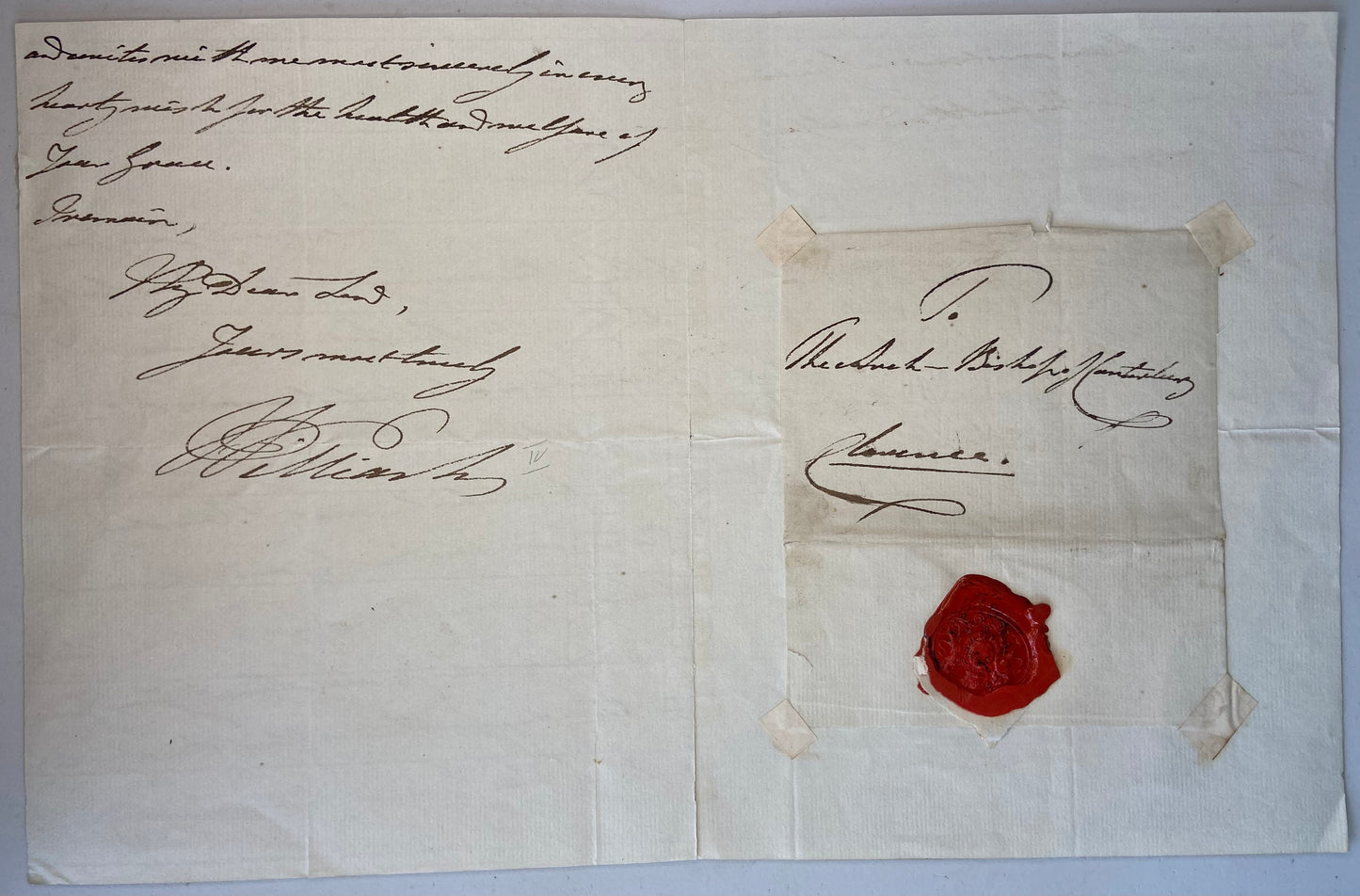 William IV, King of United Kingdom (1765-1837) Hand Signed Letter