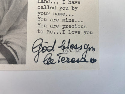 Mother Teresa (1910-1997) Signed Prayer Card