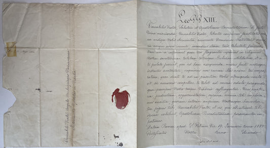 Pope Leo XIII (1810-1903) Papal Brief