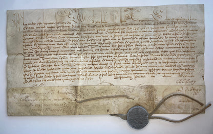 Pope Alexander VII (1599-1667) Hand Signed Document from 1656