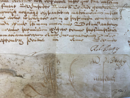 Pope Alexander VII (1599-1667) Hand Signed Document from 1656