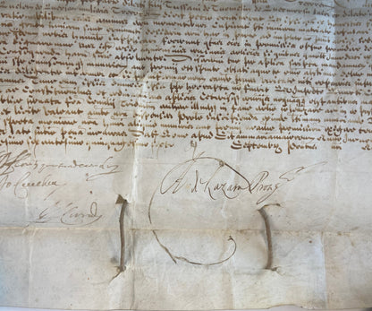 Pope Alexander VII (1599-1667) Hand Signed Document from 1656