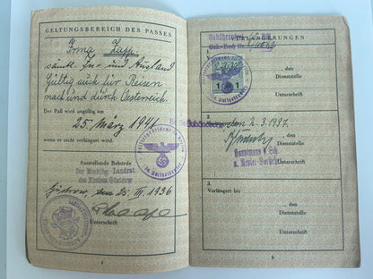 1936 German Imperial Passport